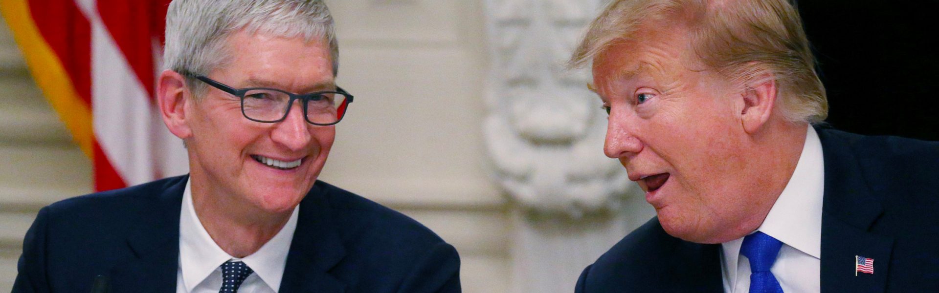 Tim Cook et Donald Trump