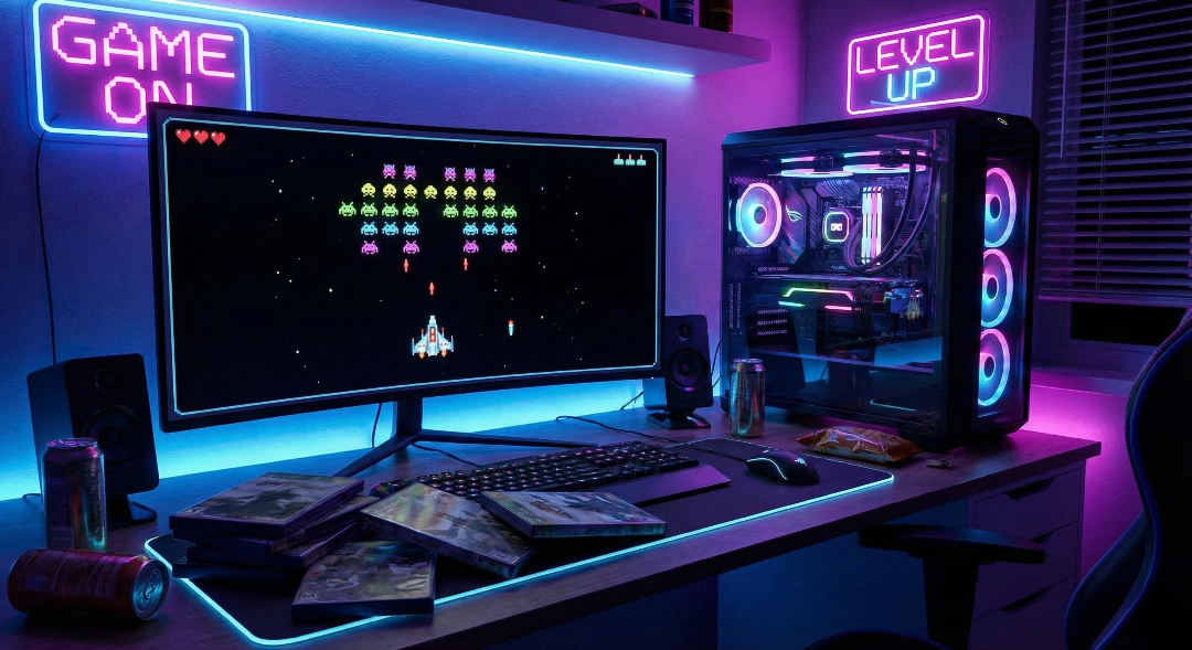 Bureau de Gaming - Généré par IA